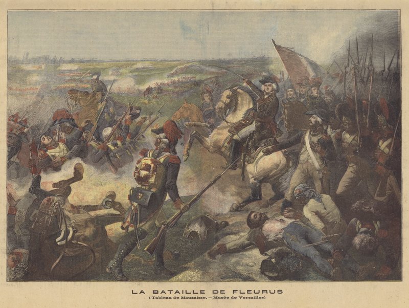 De slag bij Fleurus door Jean Baptiste Mauzaisse