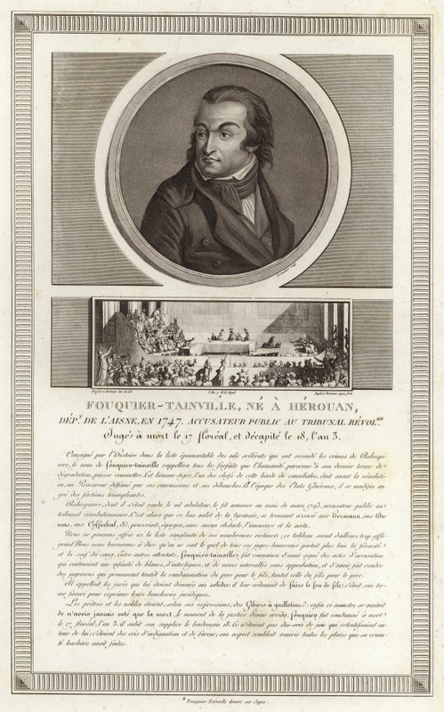 Portret van Antoine Quentin Fouquier de Tinville door Jean Duplessi Bertaux