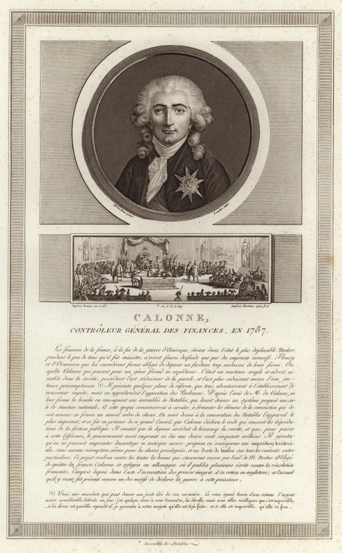 Portret van Charles Alexandre, vicomte de Calonne door Jean Duplessi Bertaux