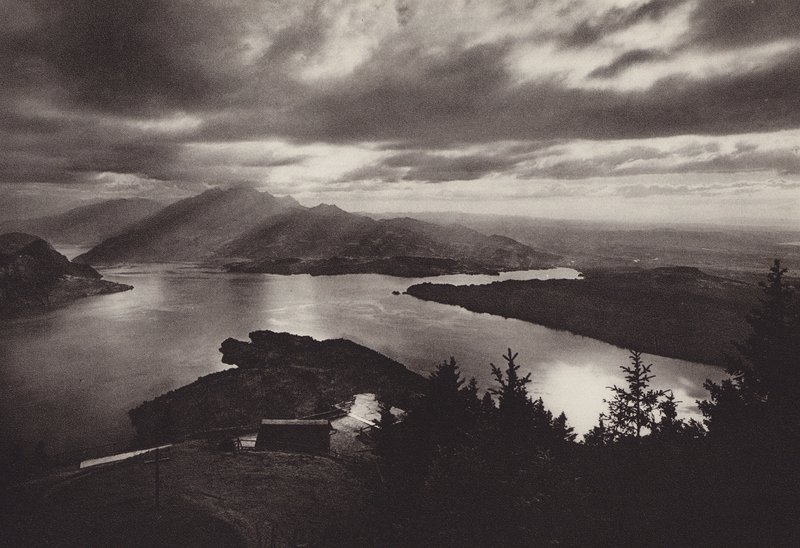 Rigi Kaltbad, avondstemming met uitzicht vanaf Kanzeli door Jean Gaberell