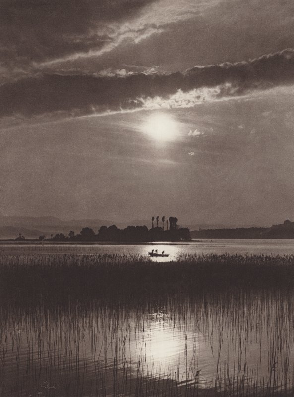 Zwitserland: Het Meer van Zürich, Avond door Jean Gaberell