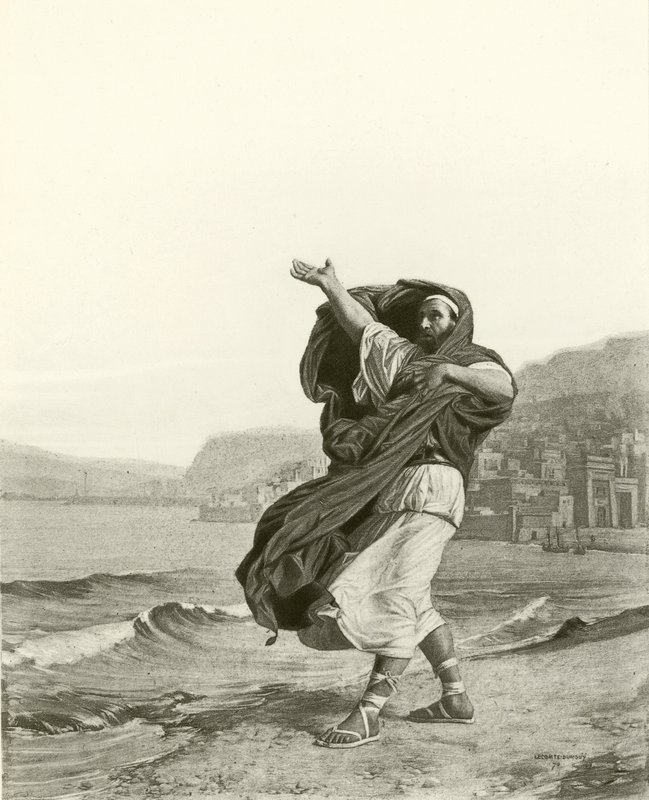 Demosthenes oefent oratorium door Jean Jules Antoine Lecomte du Nouy