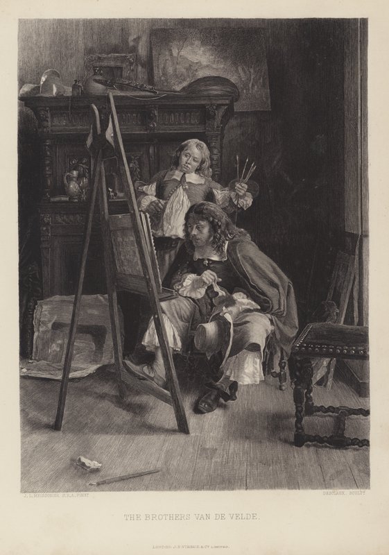 De broers Van de Velde door Jean Louis Ernest (after) Meissonier