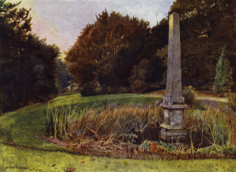 Chiswick House, De Obelisk in de Vijver door Jessie MacGregor