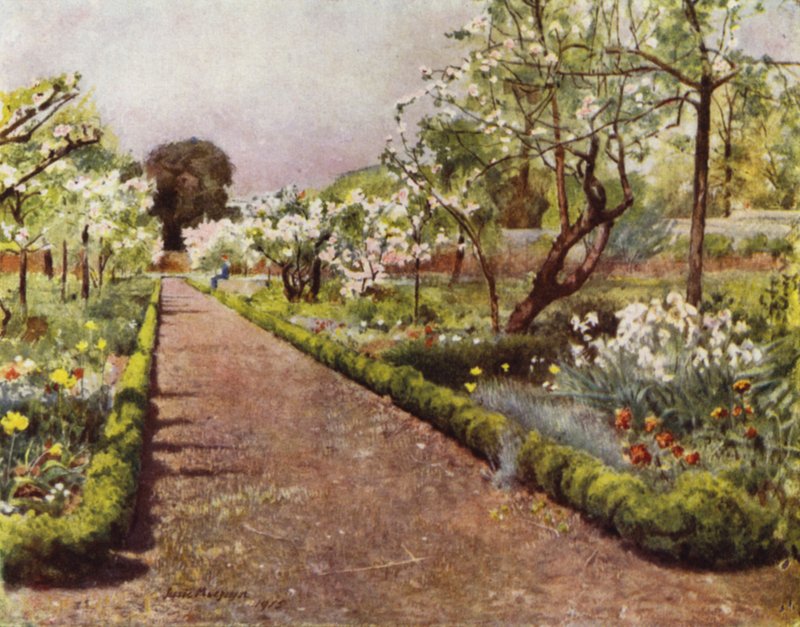 Fulham, De Bloemenwandeling in de Ommuurde Tuin door Jessie MacGregor