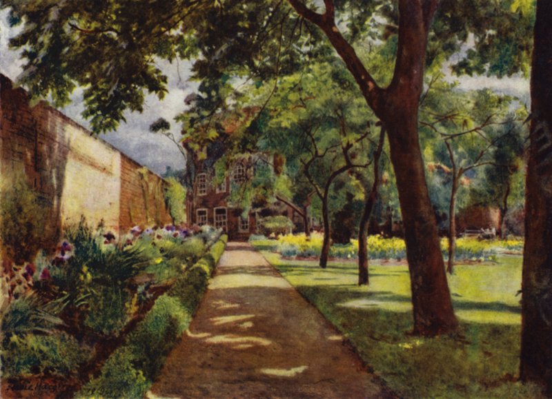 Hogarth House, Uitzicht op Huis en Tuin door Jessie MacGregor