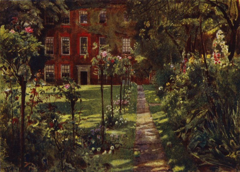 Walpole House, Uitzicht op huis en tuin door Jessie MacGregor