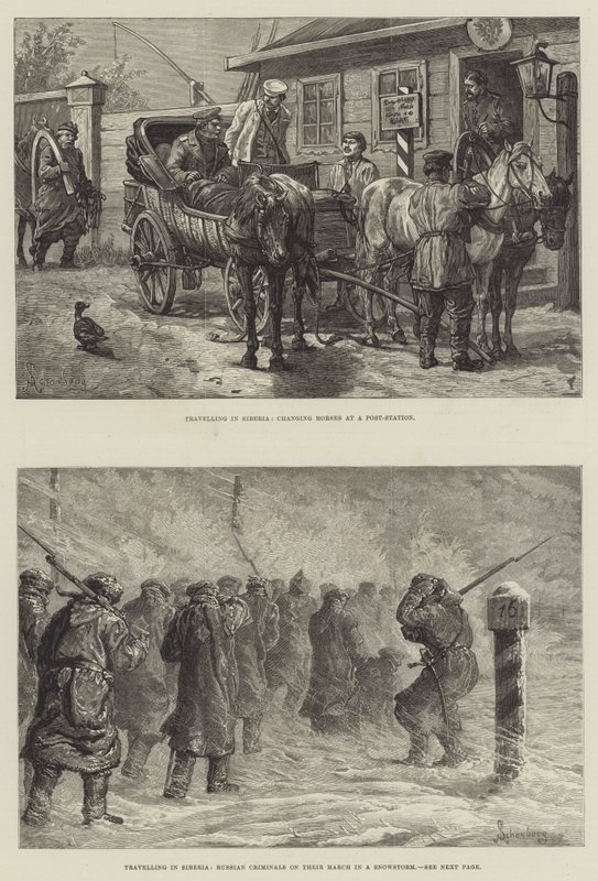 Reizen in Siberië door Johann Nepomuk Schonberg