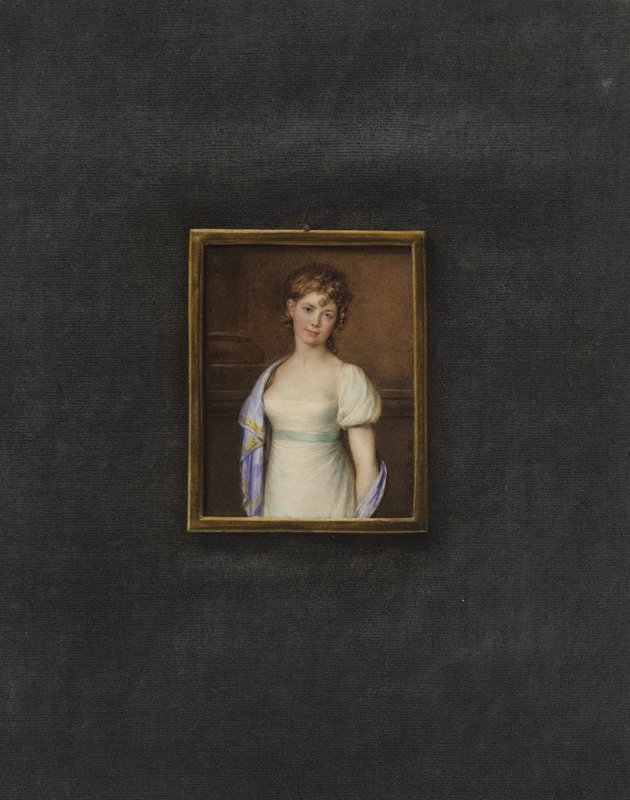 Portret van een onbekende jonge vrouw door Johann Friedrich Leybold