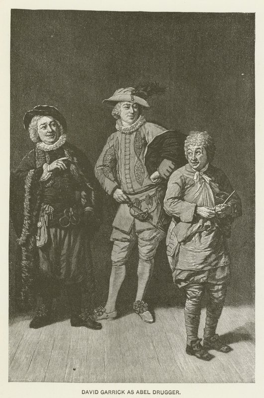 David Garrick als Abel Drugger door Johan Joseph Zoffany