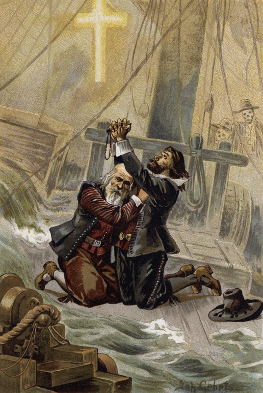 Illustratie voor De Vliegende Hollander door Johannes (after) Gehrts