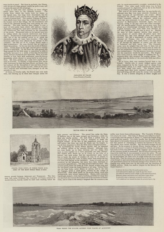 Bezoek van een kunstenaar aan de slagvelden van Crecy en Agincourt door John Absolon