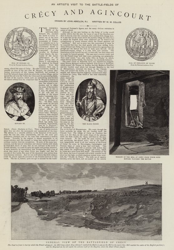 Een Bezoek van een Kunstenaar aan de Slagvelden van Crecy en Agincourt door John Absolon