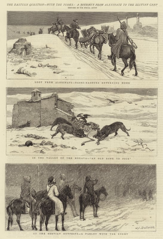 De Oosterse kwestie, met de Turken, een reis van Alexinatz naar het Servische kamp door John Charles Dollman