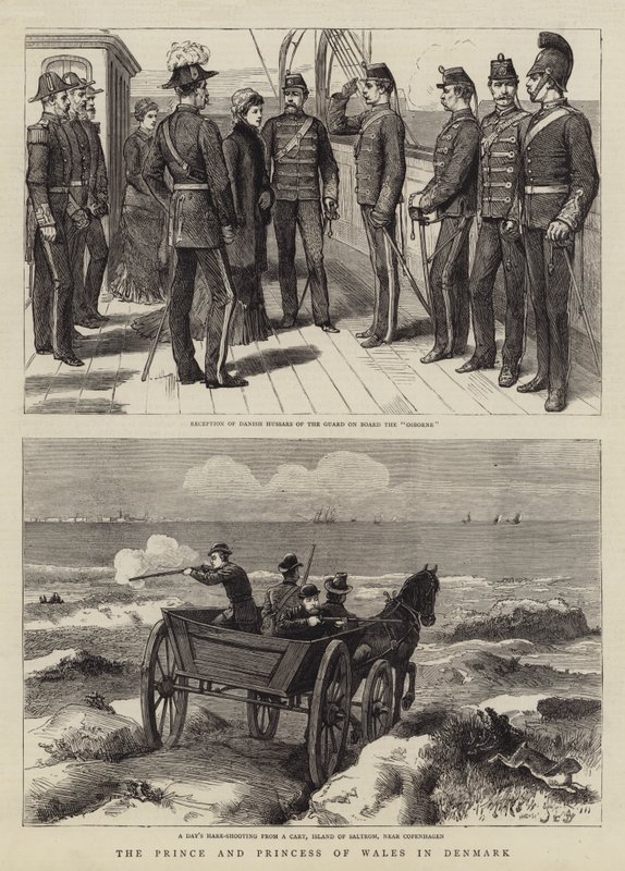 De prins en prinses van Wales in Denemarken door John Charles Dollman