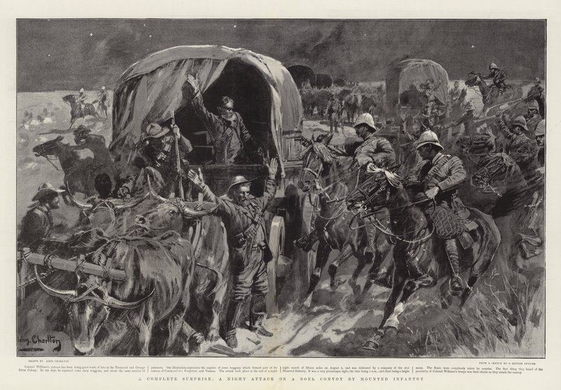 Een complete verrassing, een nachtelijke aanval op een Boerenkonvooi door gemonteerde infanterie door John Charlton