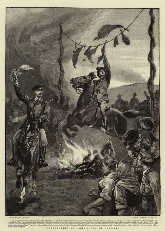 Viering van Sint-Jansdag in Duitsland door John Charlton