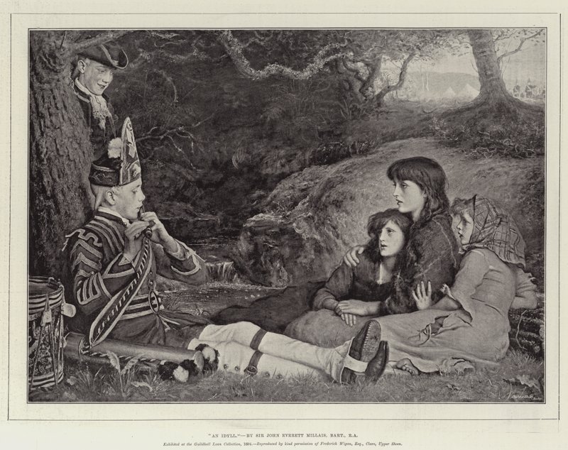 Een Idylle door John Everett Millais