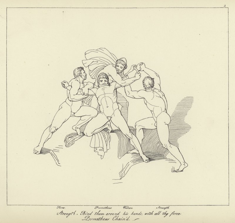 Prometheus Geboeid door John Flaxman