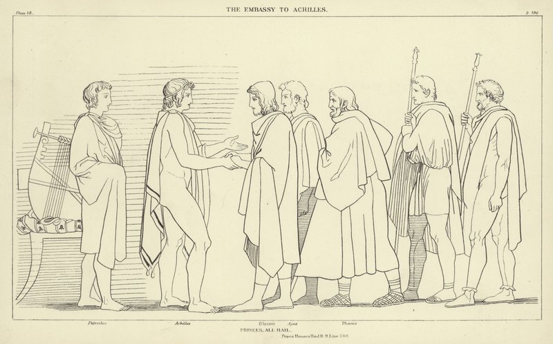 De ambassade naar Achilles door John Flaxman