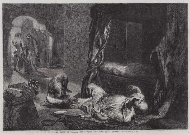 De dood van Willem de Veroveraar door John Gilbert