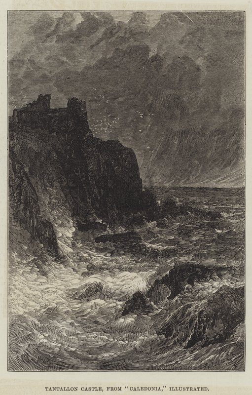 Tantallon Kasteel, uit Caledonia, geïllustreerd door John MacWhirter