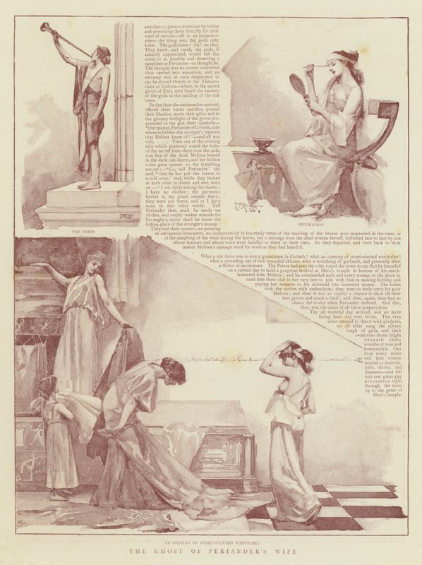 De geest van de vrouw van Periander door John Reinhard Weguelin