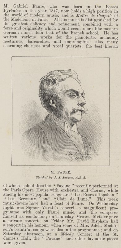 M Faure door John Singer Sargent