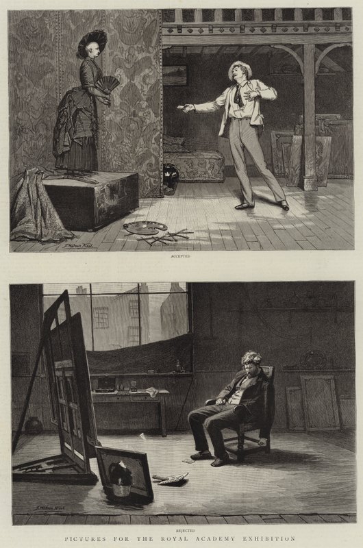 Schilderijen voor de Tentoonstelling van de Koninklijke Academie door John Watson Nicol