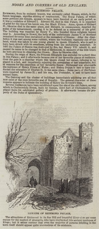 Restanten van Richmond Palace door John Wykeham Archer