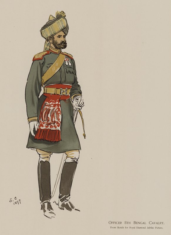 Officier 8e Bengal Cavalerie door John (after) Charlton