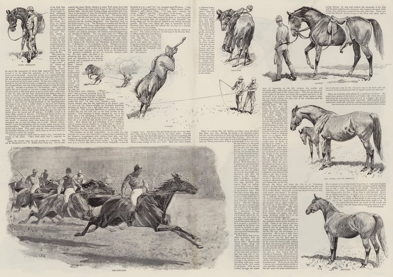 De carrière van een renpaard (gravure) door John (after) Charlton