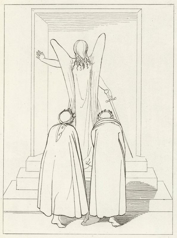 Poort van de Louteringsberg, Louteringsberg, Canto 9 (gravure) door John (after) Flaxman