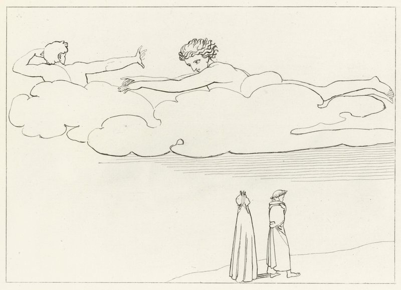 Zuivering van Afgunst, Louteringsberg, Canto 13 door John (after) Flaxman
