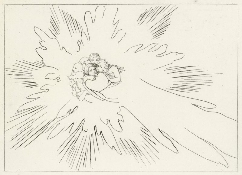 St. Petrus, Paradijs, Canto 24 door John (after) Flaxman