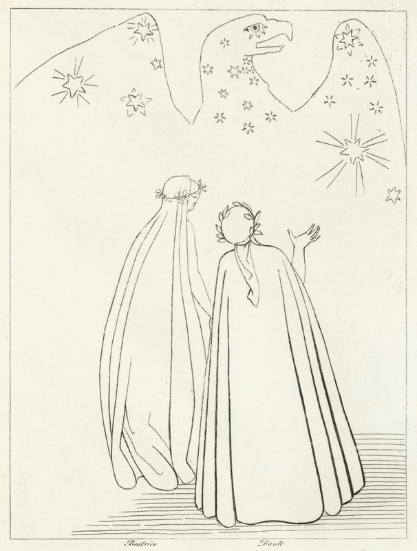De Hemelse Adelaar, Paradijs, Canto 19 (gravure) door John (after) Flaxman