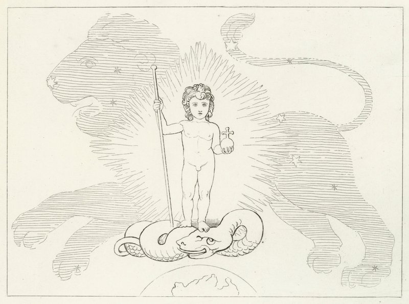 De jonge Verlosser, Paradijs, Canto 16 door John (after) Flaxman