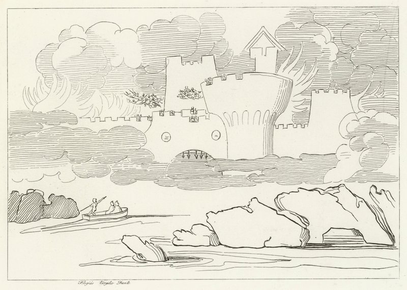 De Poel van Afgunst, Inferno, Canto 8 door John (after) Flaxman