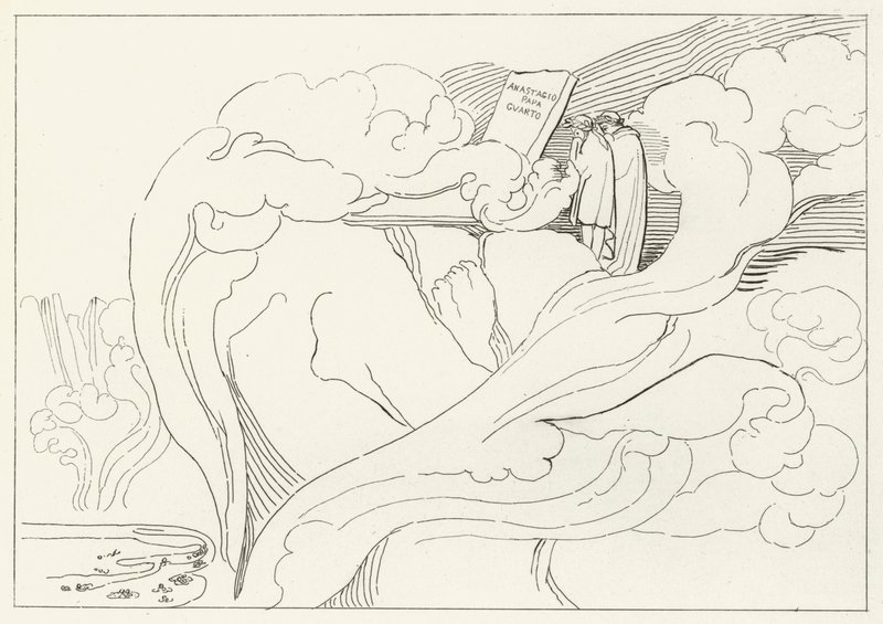 Graf van Anastasius, Inferno, Canto 11 door John (after) Flaxman