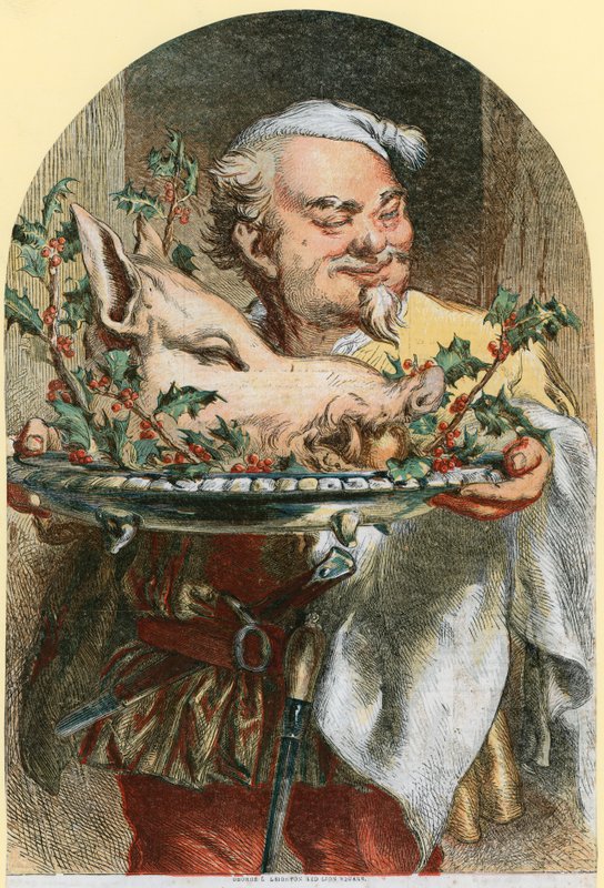 Het binnenbrengen van het zwijnshoofd door John (after) Gilbert
