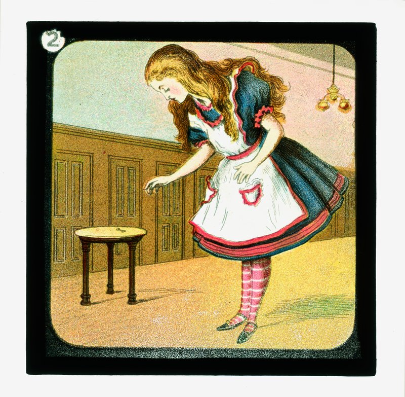 Alice in Wonderland, Gekleurde Lantaarnplaten door John (after) Tenniel