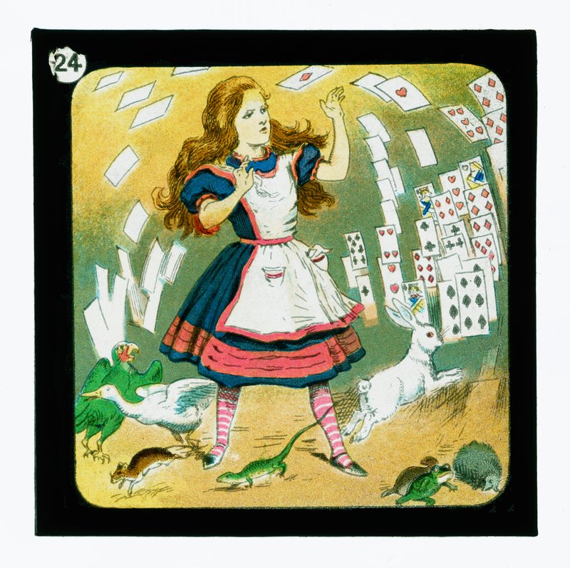 Alice in Wonderland, Gekleurde Lantaarnplaten door John (after) Tenniel