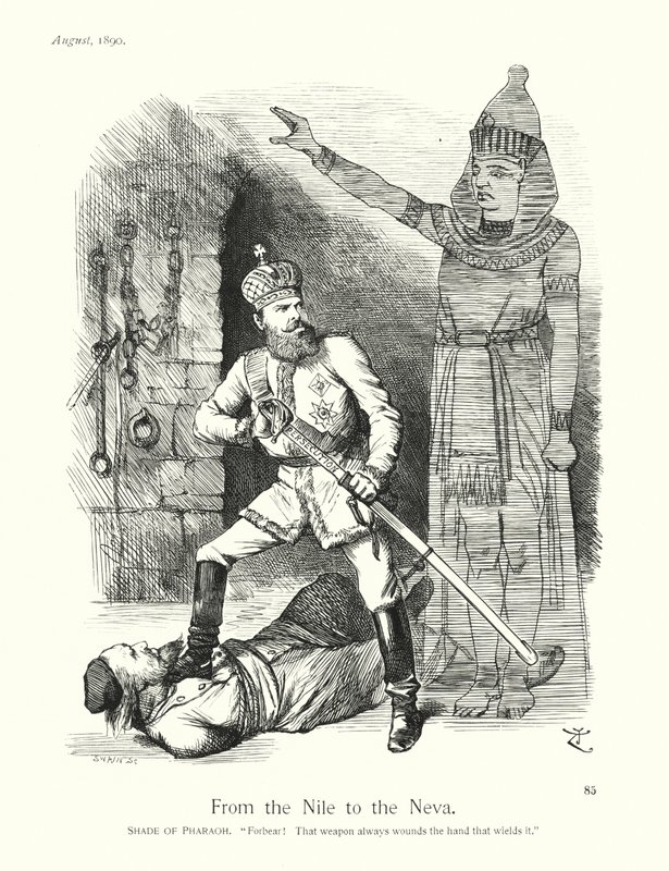 Sir John Tenniel cartoon: Van de Nijl naar de Neva door John (after) Tenniel