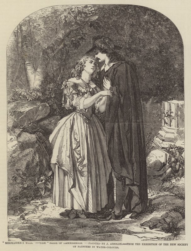 De Bron van de Zeemeermin, zie Bride of Lammermoor door John Absolon