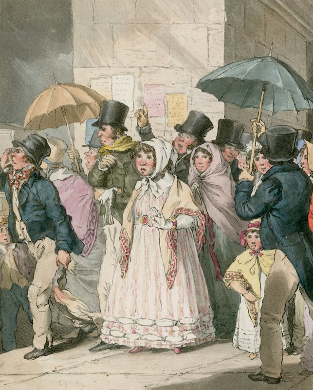 Voordeel van een regenachtige nacht door John Augustus Atkinson