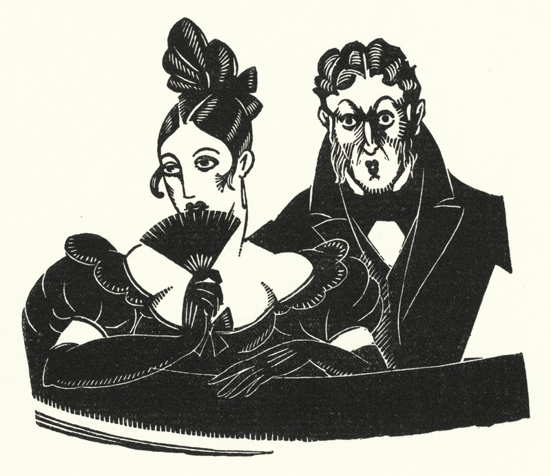 Illustratie voor Madame Bovary door Gustave Flaubert door John Austen