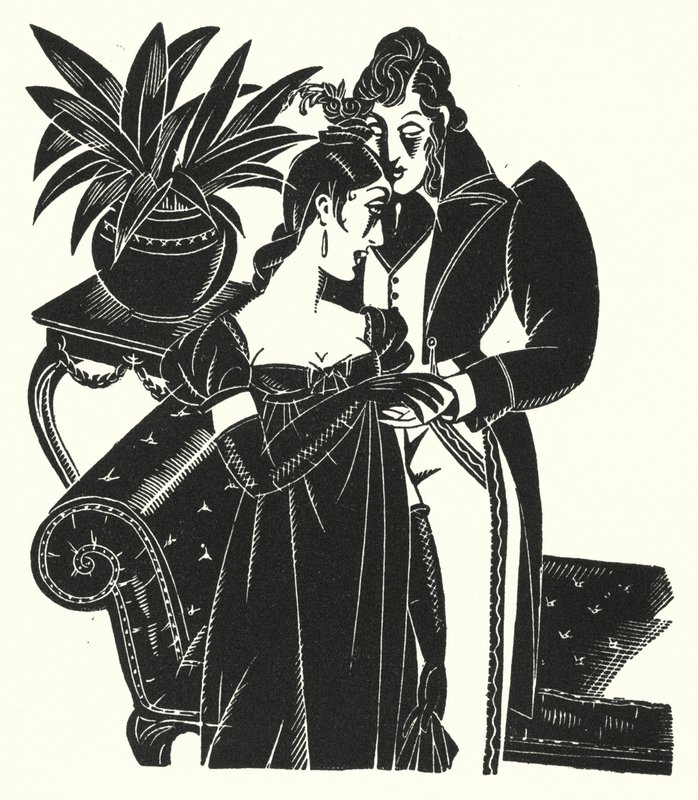 Illustratie voor Madame Bovary door Gustave Flaubert door John Austen