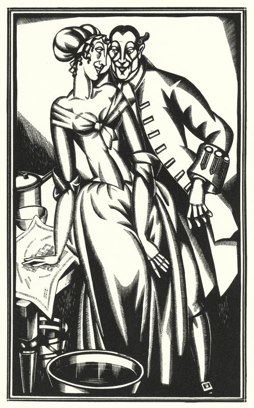 Illustratie voor Tristram Shandy door Laurence Sterne door John Austen