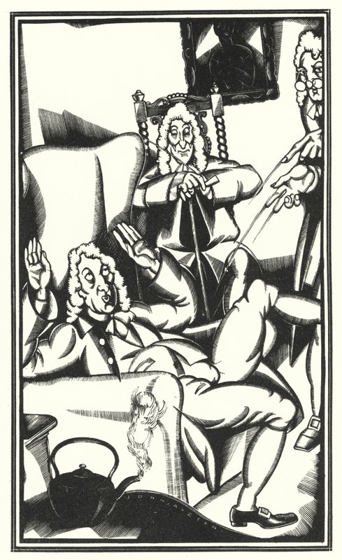 Illustratie voor Tristram Shandy door Laurence Sterne door John Austen
