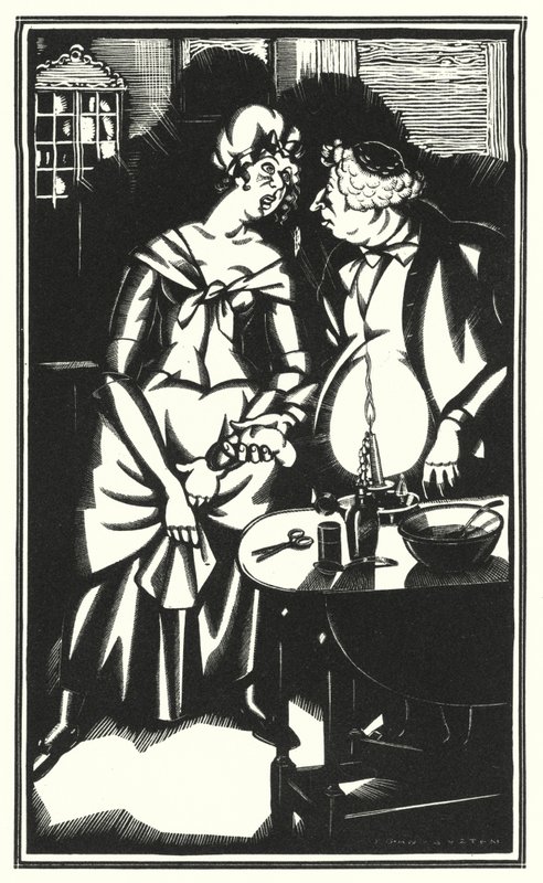 Illustratie voor Tristram Shandy door Laurence Sterne door John Austen